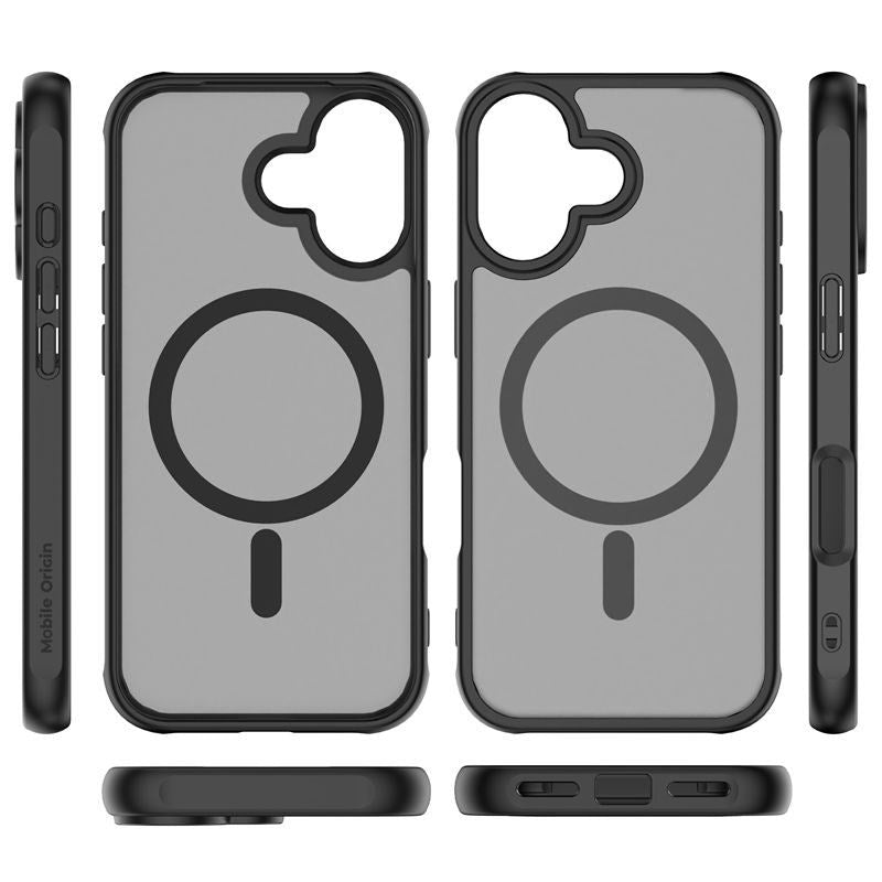 iPhone 17 Mobile Origin Hybrid Cover - MagSafe Kompatibel - Mat Sort