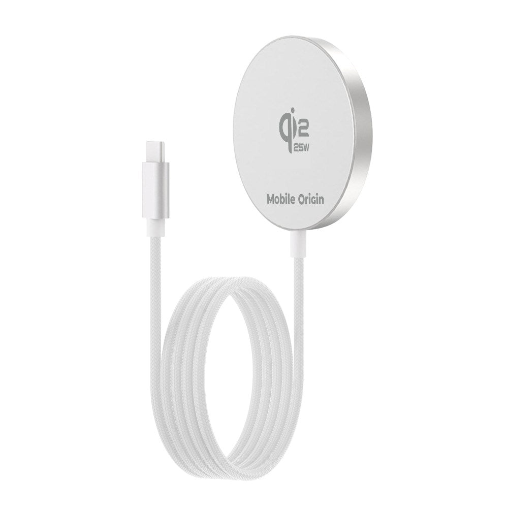 Magnetisk Trådløs Oplader Qi2 25W - Hvid