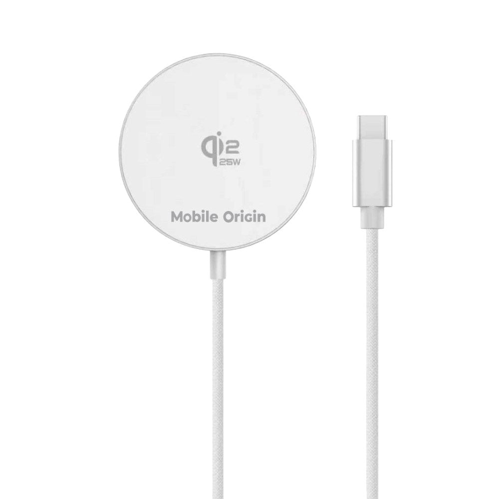 Magnetisk Trådløs Oplader Qi2 25W - Hvid