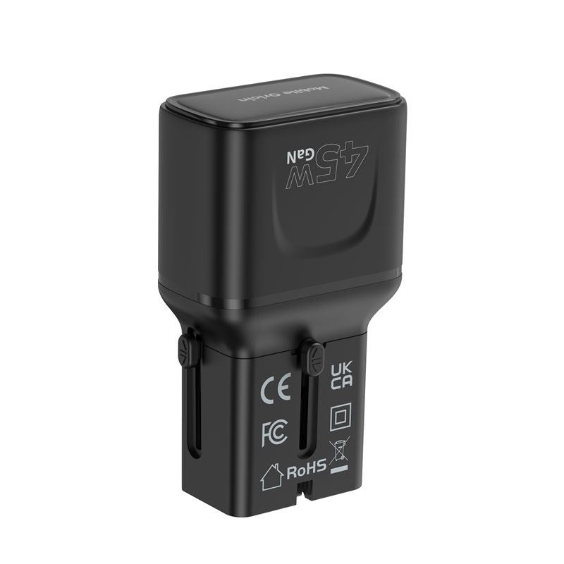 Rejseadapter Mobile Origin 45W EU / US / UK / AU - Sort