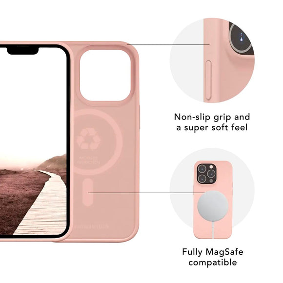 dbramante1928 iPhone 14 Pro Pro Monaco Cover - 100% Genbrugsplast - Pink Sand
