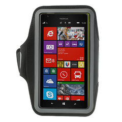 Løbearmbånd Etui m. Reflekskant Sort (Maks. Mobil: 163 x 85 x 9 mm)