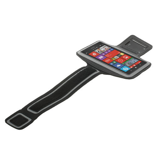 Løbearmbånd Etui m. Reflekskant Sort (Maks. Mobil: 163 x 85 x 9 mm)