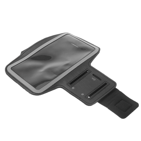 Løbearmbånd Etui m. Reflekskant Sort (Maks. Mobil: 163 x 85 x 9 mm)