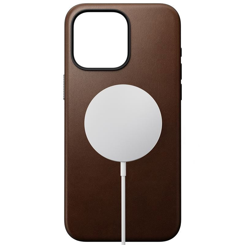 Nomad iPhone 15 Pro Max Modern Leather Cover - MagSafe Kompatibel - Brun