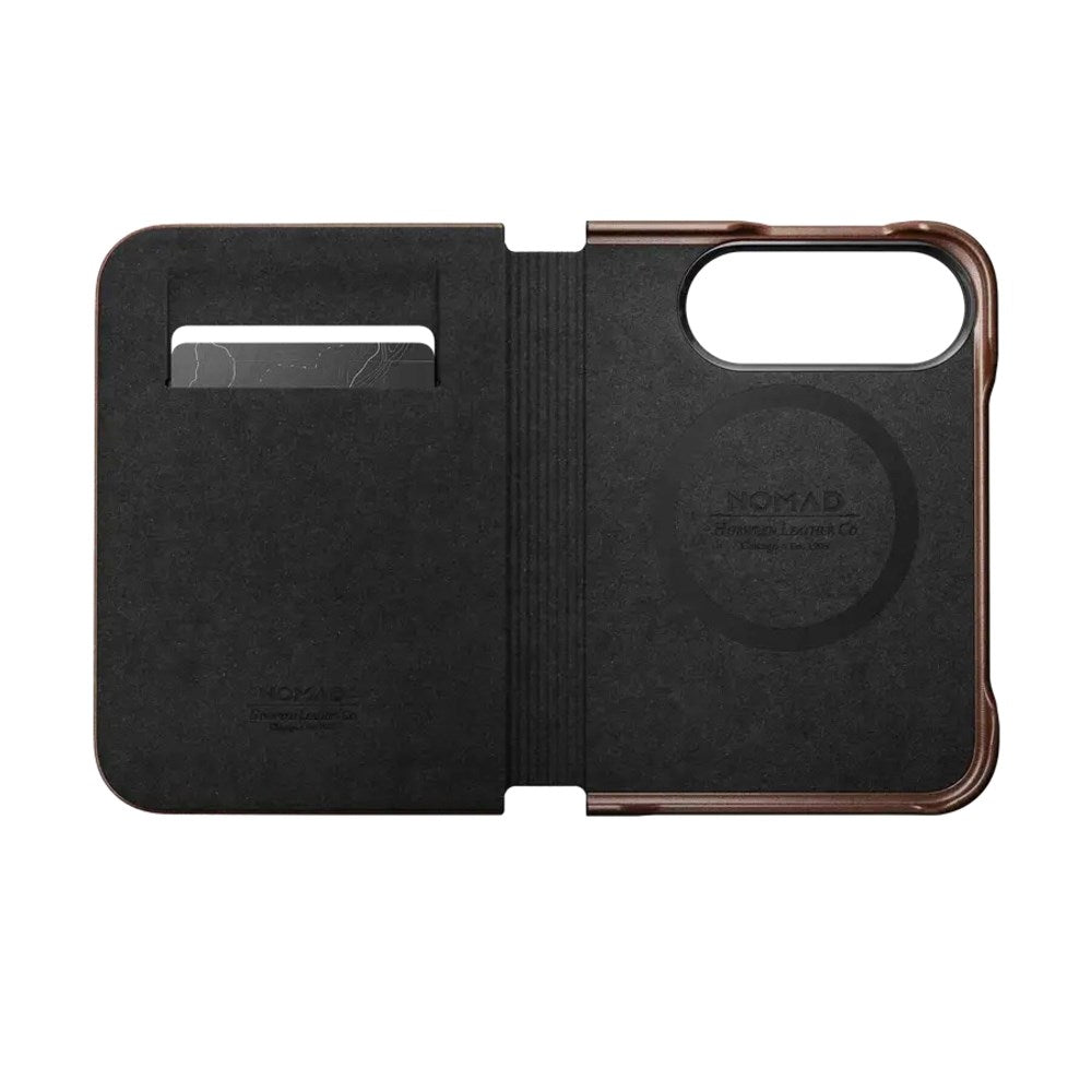 iPhone Duo Nomad Traditional Horween Leather Folio Case - MagSafe Kompatibel - Rustic Brown