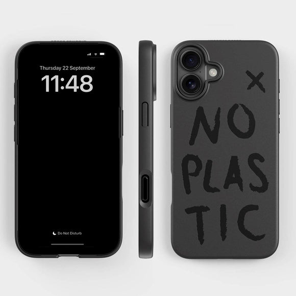 agood company iPhone 16 Plus PLNTPRTCT Cover - Black / No Plastic