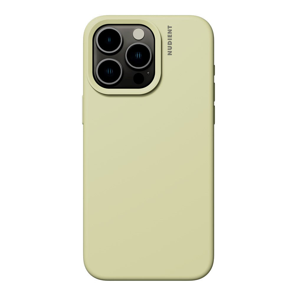 Nudient Base Silicone iPhone 15 Pro Cover - Pale Yellow