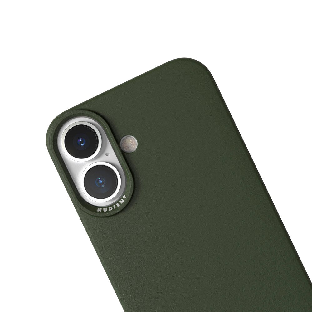 Nudient Thin Case iPhone 16 Cover - MagSafe Kompatibel - Pine Green
