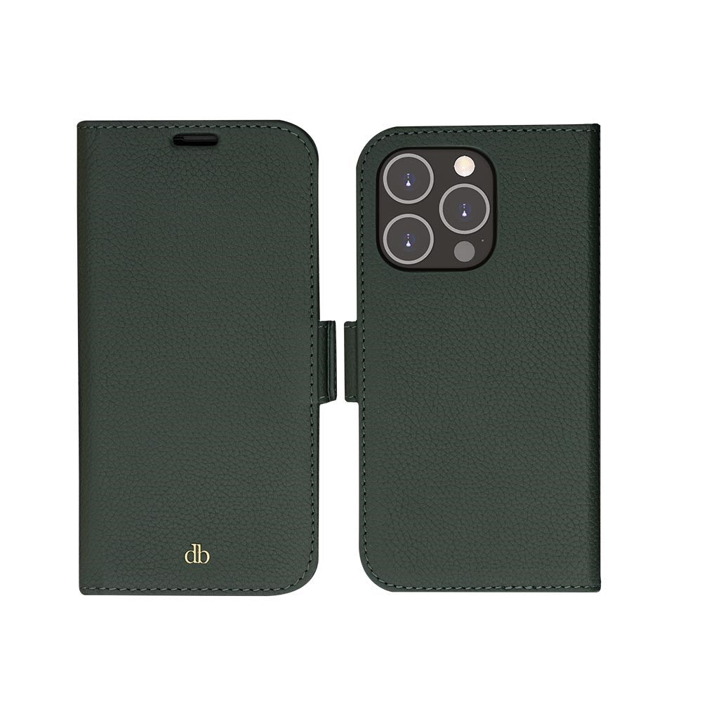 dbramante1928 iPhone 14 Pro New York 2-i-en Læder Flipcover - Grøn