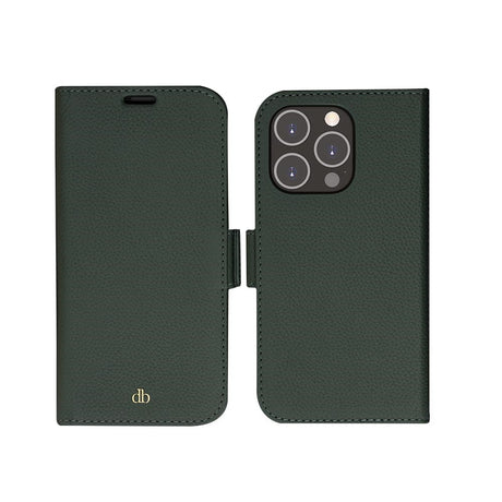 dbramante1928 iPhone 14 Pro New York 2-i-en Læder Flipcover - Grøn