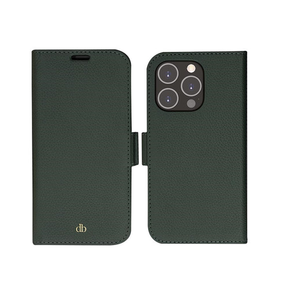 dbramante1928 iPhone 14 Pro New York 2-i-en Læder Flipcover - Grøn
