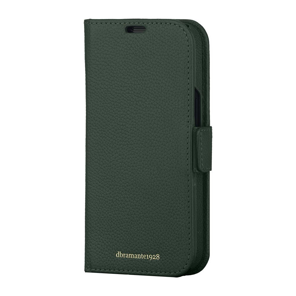 dbramante1928 iPhone 15 Pro New York 2-i-en Læder Flipcover - Grøn