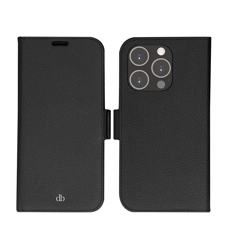dbramante1928 iPhone 14 Pro New York 2-i-en Læder Flipcover - Sort