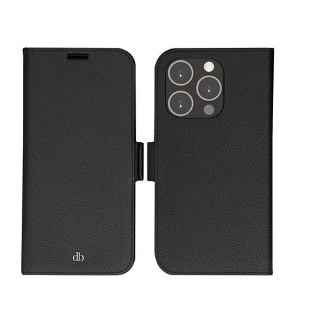 dbramante1928 iPhone 14 Pro New York 2-i-en Læder Flipcover - Sort