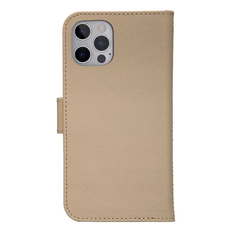 iPhone 12 / 12 Pro dbramante1928 Mode New York Ægte Magnetisk Læder Cover m. Pung - Sahara Sand