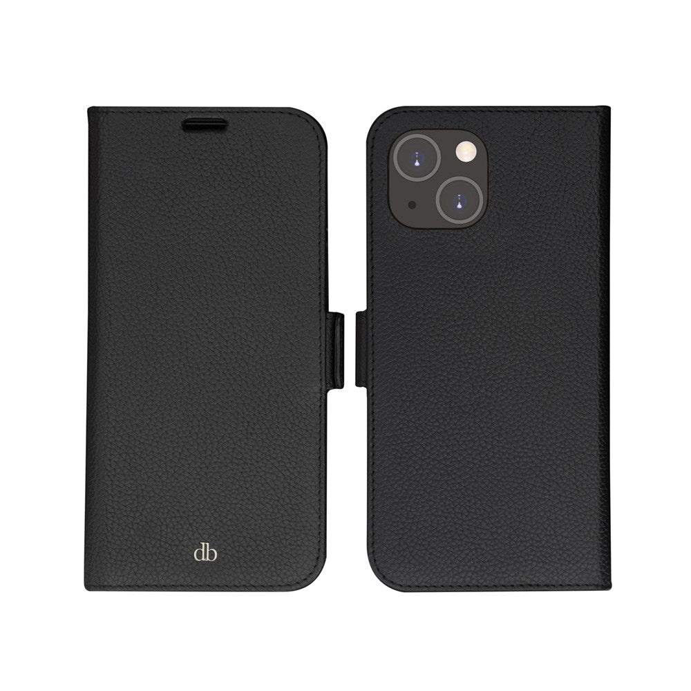 iPhone 14 Plus dbramante1928 New York 2-i-1 Ægte Læder Flip Cover - Night Black