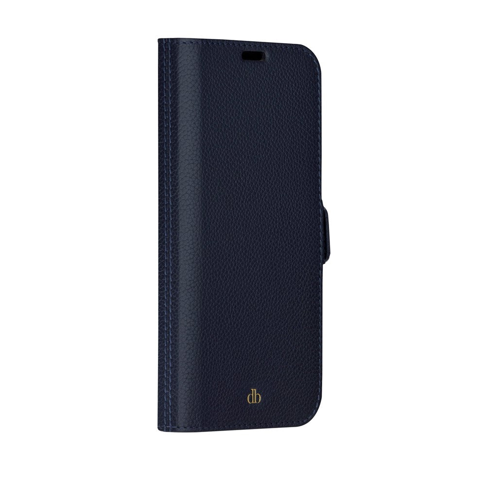 iPhone 14 Pro Max dbramante1928 New York 2-i-1 Ægte Læder Flip Cover - Pacific Blue
