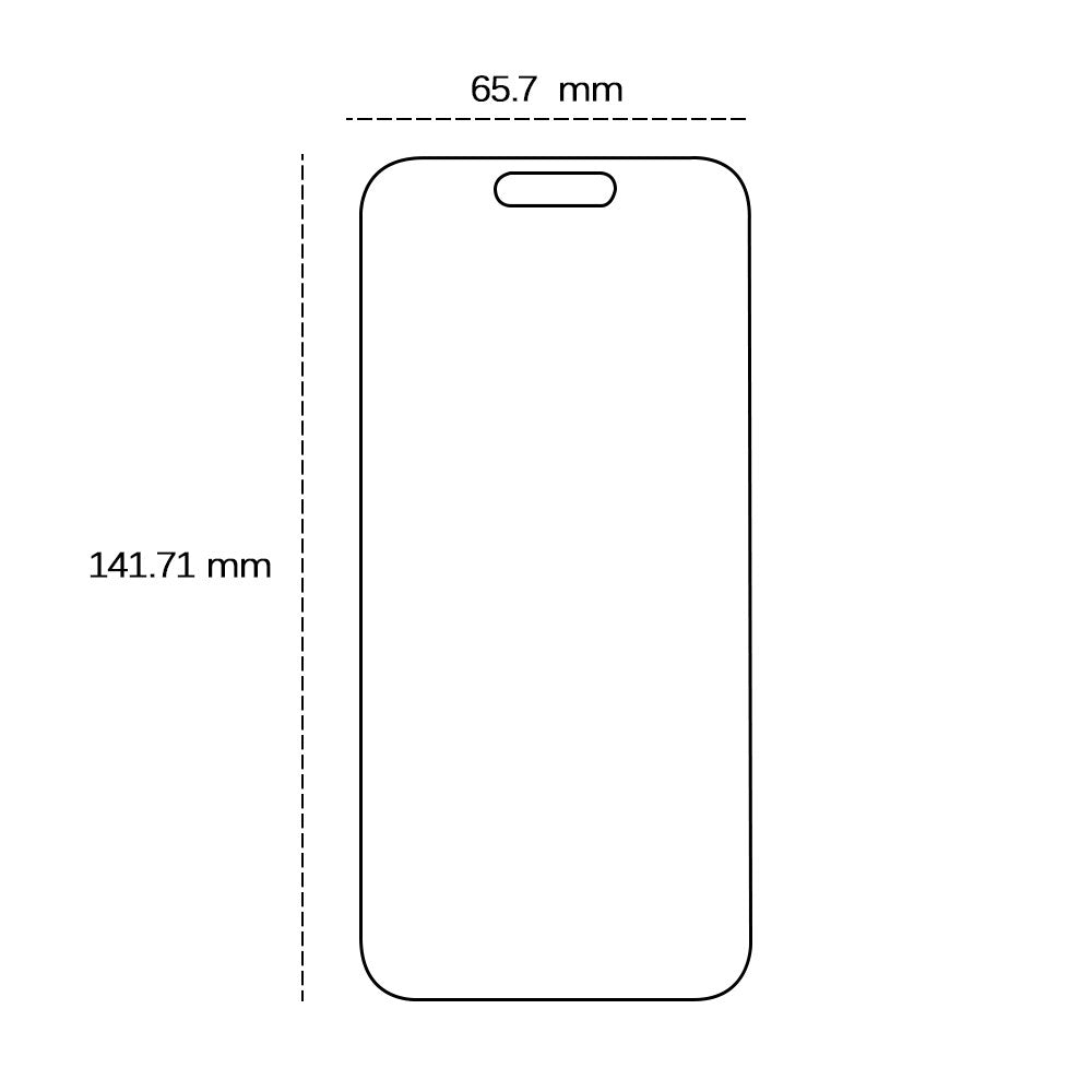 iPhone 16 / 15 TFO Skærmbeskyttelsesglas - Gennemsigtig