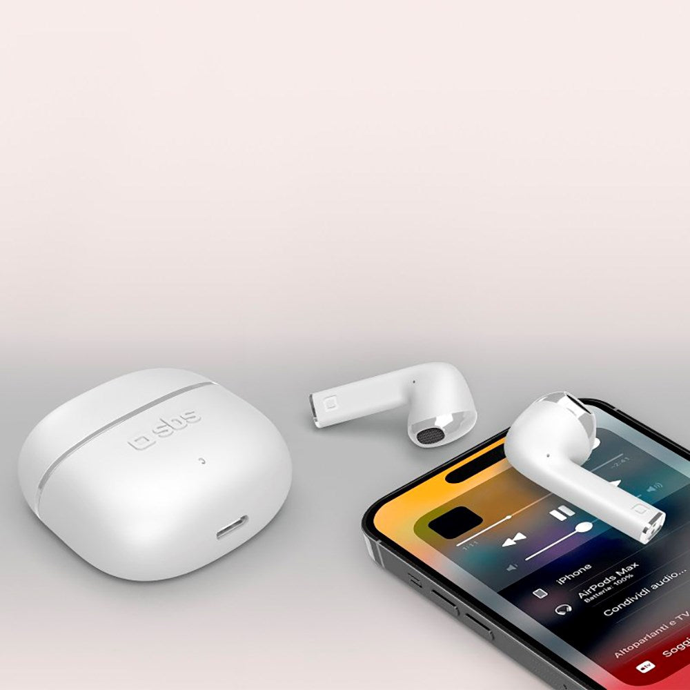 SBS One Color True Wireless In-Ear Høretelefoner - Hvid