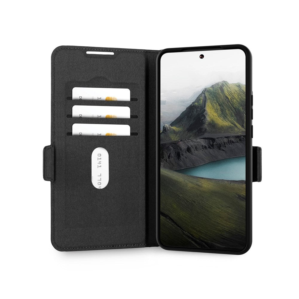 Xiaomi 15 Ultra dbramante1928 Oslo Pro Slim Genanvendt Plastik Flip Cover m. Kortholder - Sort
