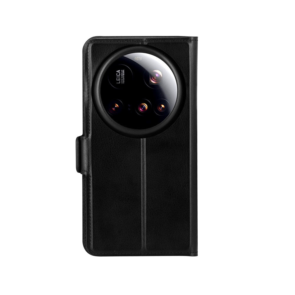 Xiaomi 15 Ultra dbramante1928 Oslo Pro Slim Genanvendt Plastik Flip Cover m. Kortholder - Sort