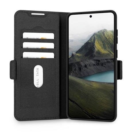 Samsung Galaxy S25 Edge dbramante1928 Oslo Pro Slim Genanvendt Plastik Flip Cover m. Kortholder - Sort