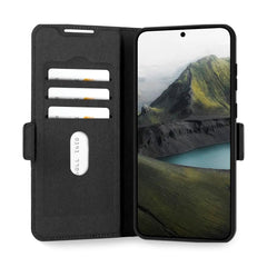 Samsung Galaxy S25 FE dbramante1928 Oslo Pro Slim Genanvendt Plastik Flip Cover m. Kortholder - Sort
