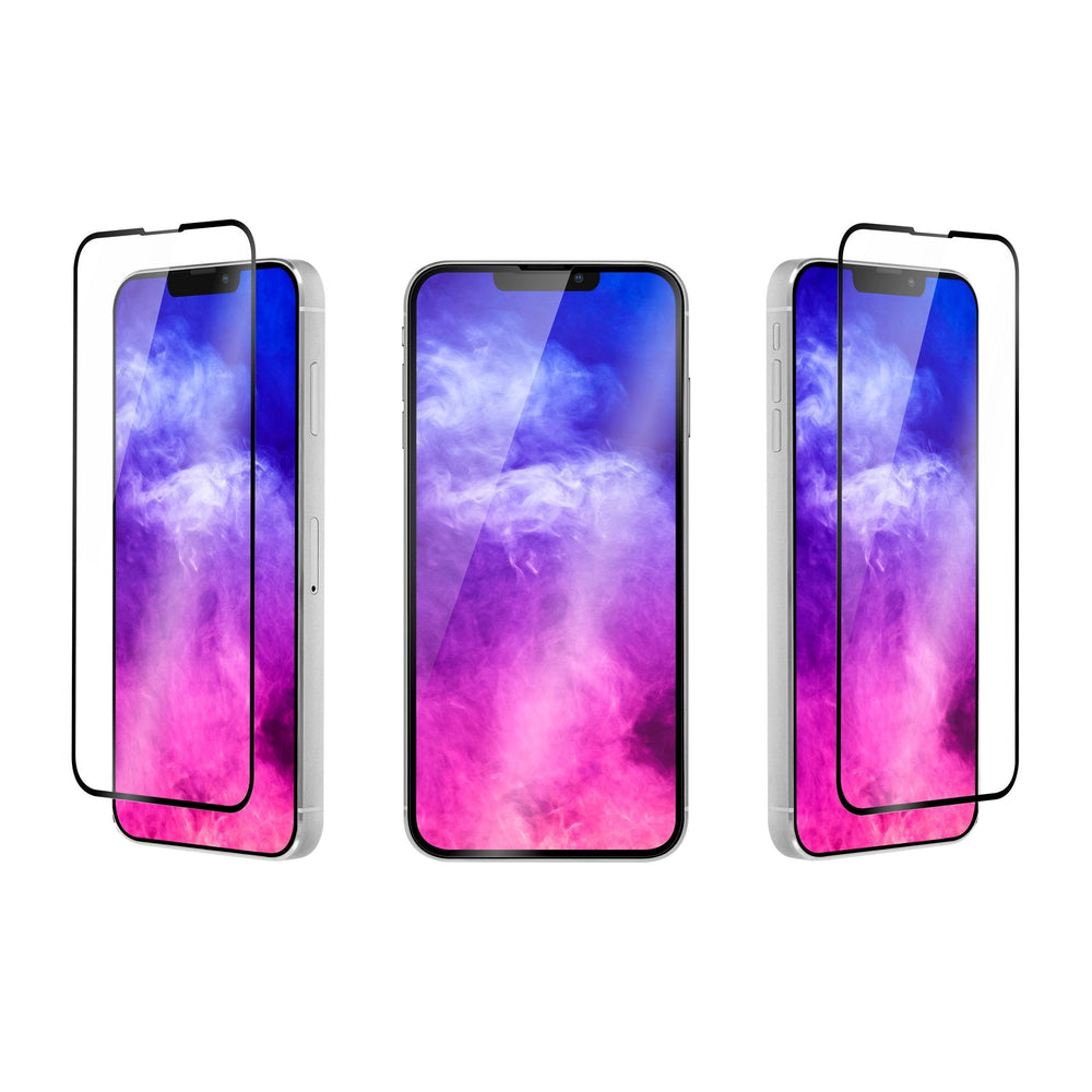 iPhone 13 Pro Max QDOS OptiGuard Curved Glass Skærmbeskyttelse - Case Friendly - Sort Kant