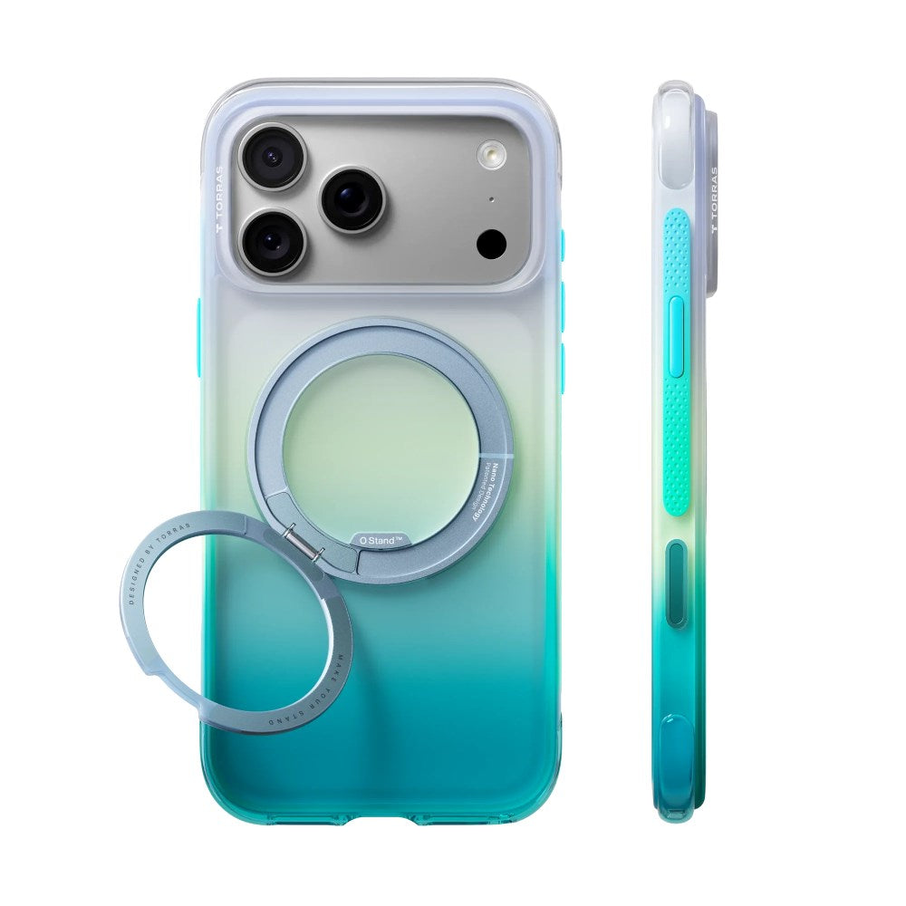 iPhone 18 Pro / 17 Pro TORRAS O3 Air Gradient Cover - MagSafe Kompatibel - Alaska Aurora