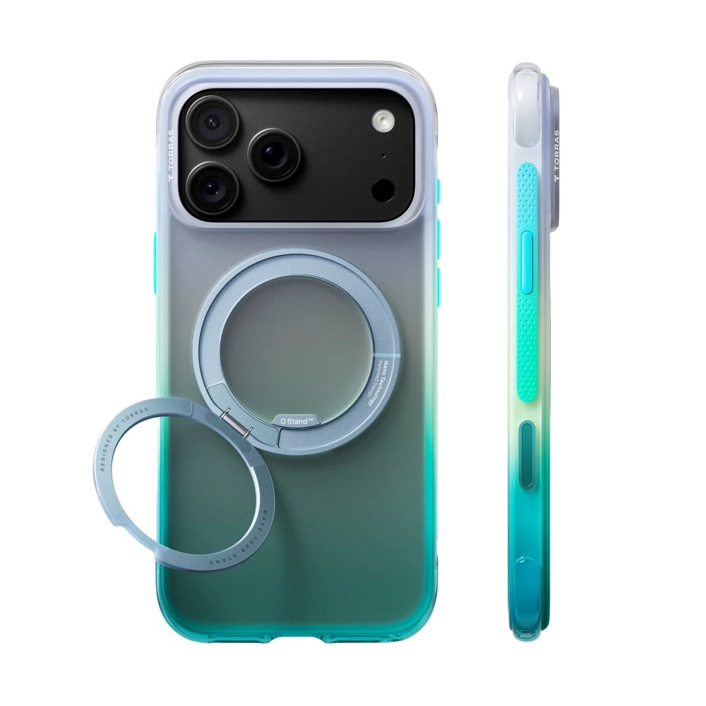 iPhone 18 Pro / 17 Pro TORRAS O3 Air Gradient Cover - MagSafe Kompatibel - Alaska Aurora
