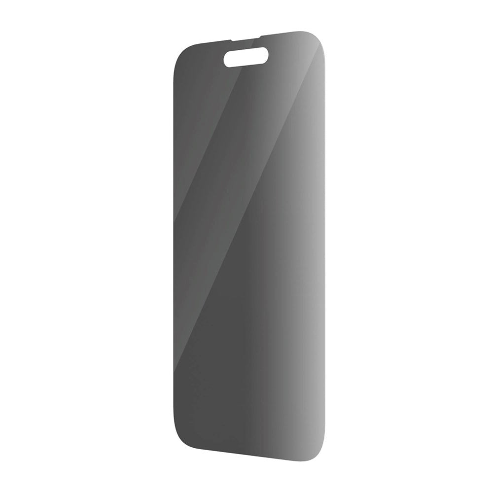 iPhone 14 Pro PanzerGlass AntiBacterial Classic Fit Skærmbeskyttelse - Privacy Filter - Platinum Strength - Gennemsigtig / Sort