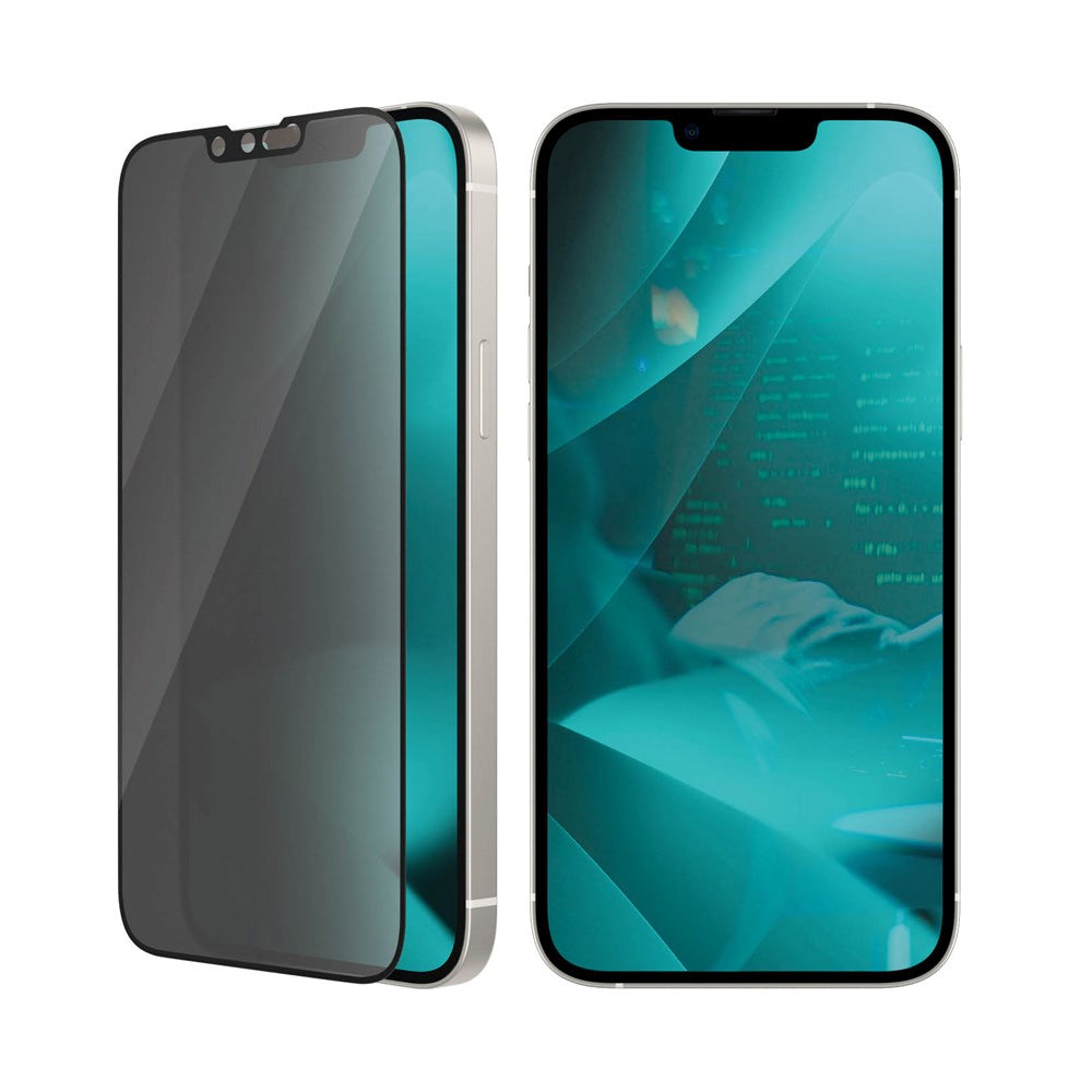 iPhone 14 Plus / 13 Pro Max PanzerGlass AntiBacterial Ultra Wide Fit Skærmbeskyttelse - Privacy - Diamond Strength - Gennemsigtig