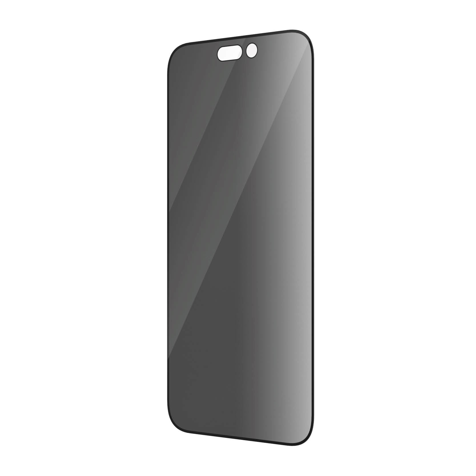 iPhone 14 Pro Max PanzerGlass AntiBacterial Ultra-Wide Fit Skærmbeskyttelse - Privacy - Diamond Strength - Gennemsigtig / Sort