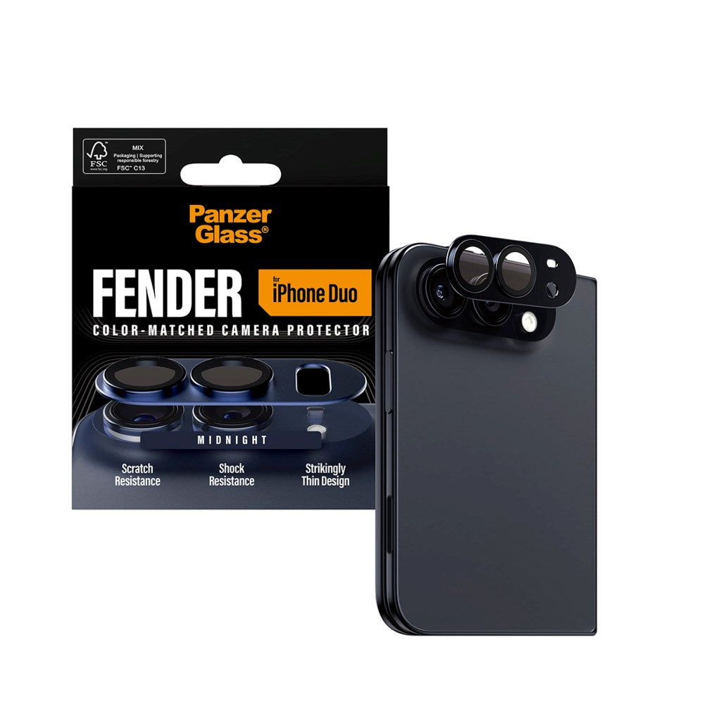 iPhone Duo PanzerGlass FENDER Kameralinsebeskyttelse - Sort