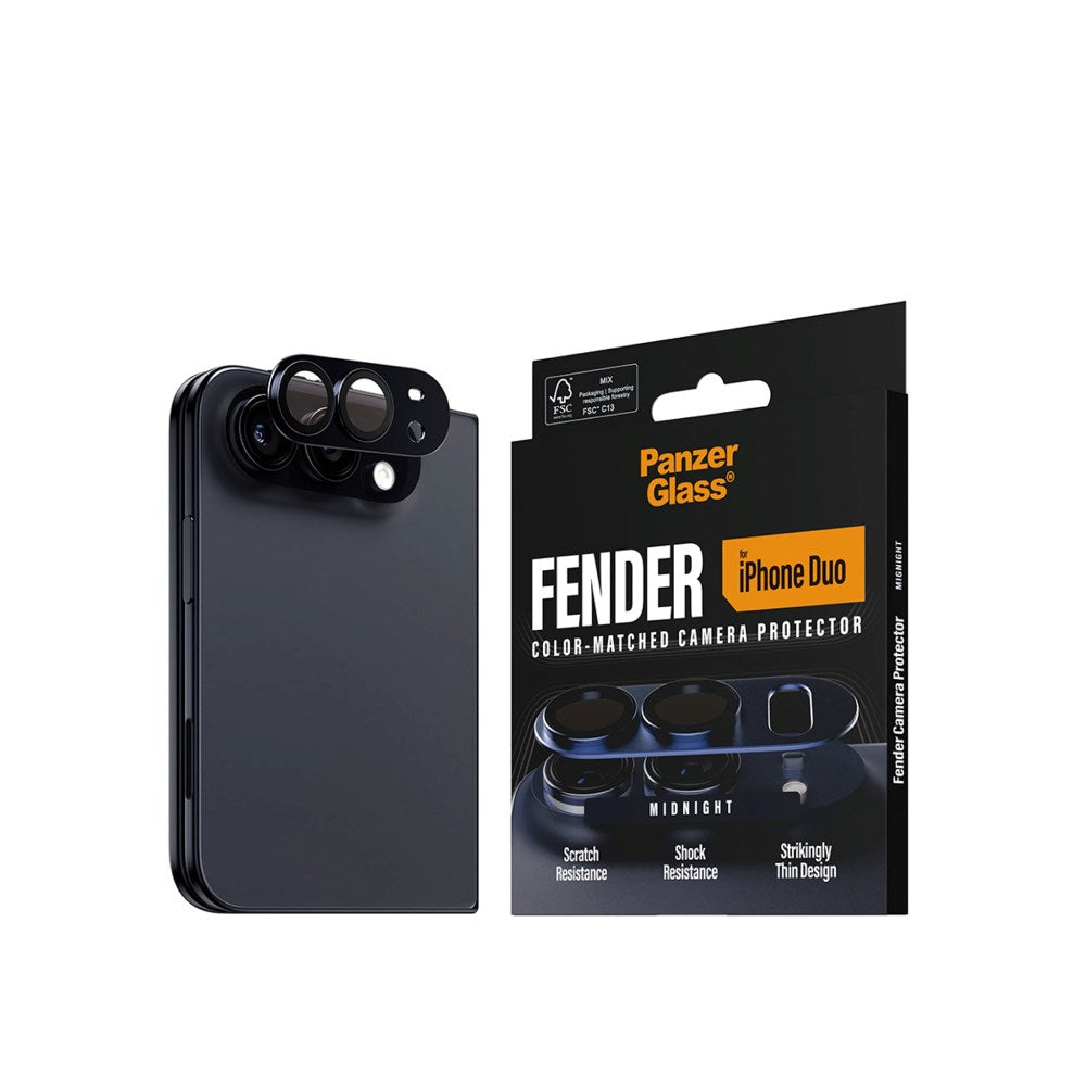 iPhone Duo PanzerGlass FENDER Kameralinsebeskyttelse - Sort