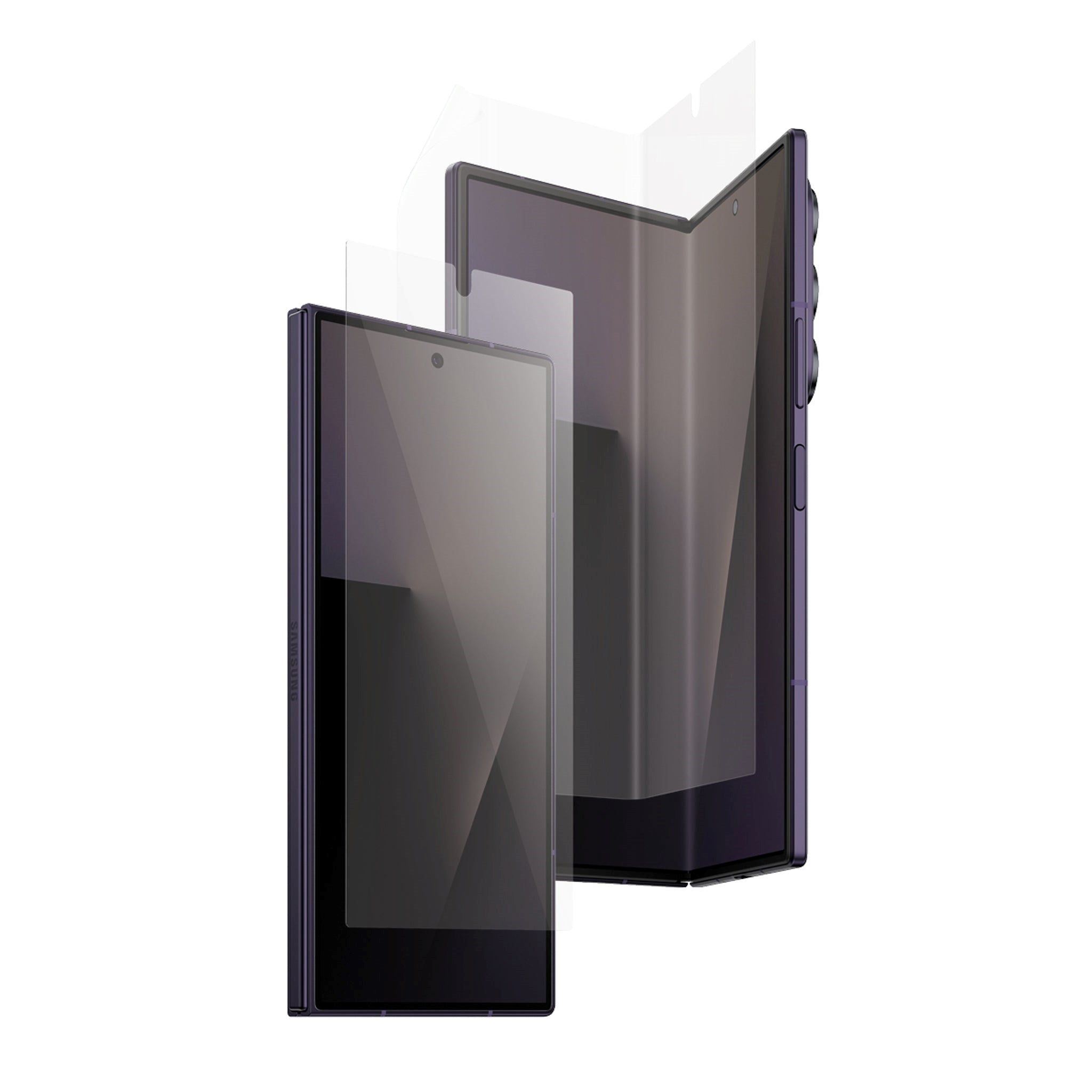 Samsung Galaxy Z Fold8 Ultra PanzerGlass® Beskyttelsesfilm til Front og Indvendig Beskyttelse - Gennemsigtig