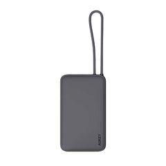 Aukey Spark Sling Powerbank m. Indbygget USB-C Kabel - 10.000mAh - 20W - 1 x USB-C - 1 x USB-A - Grå