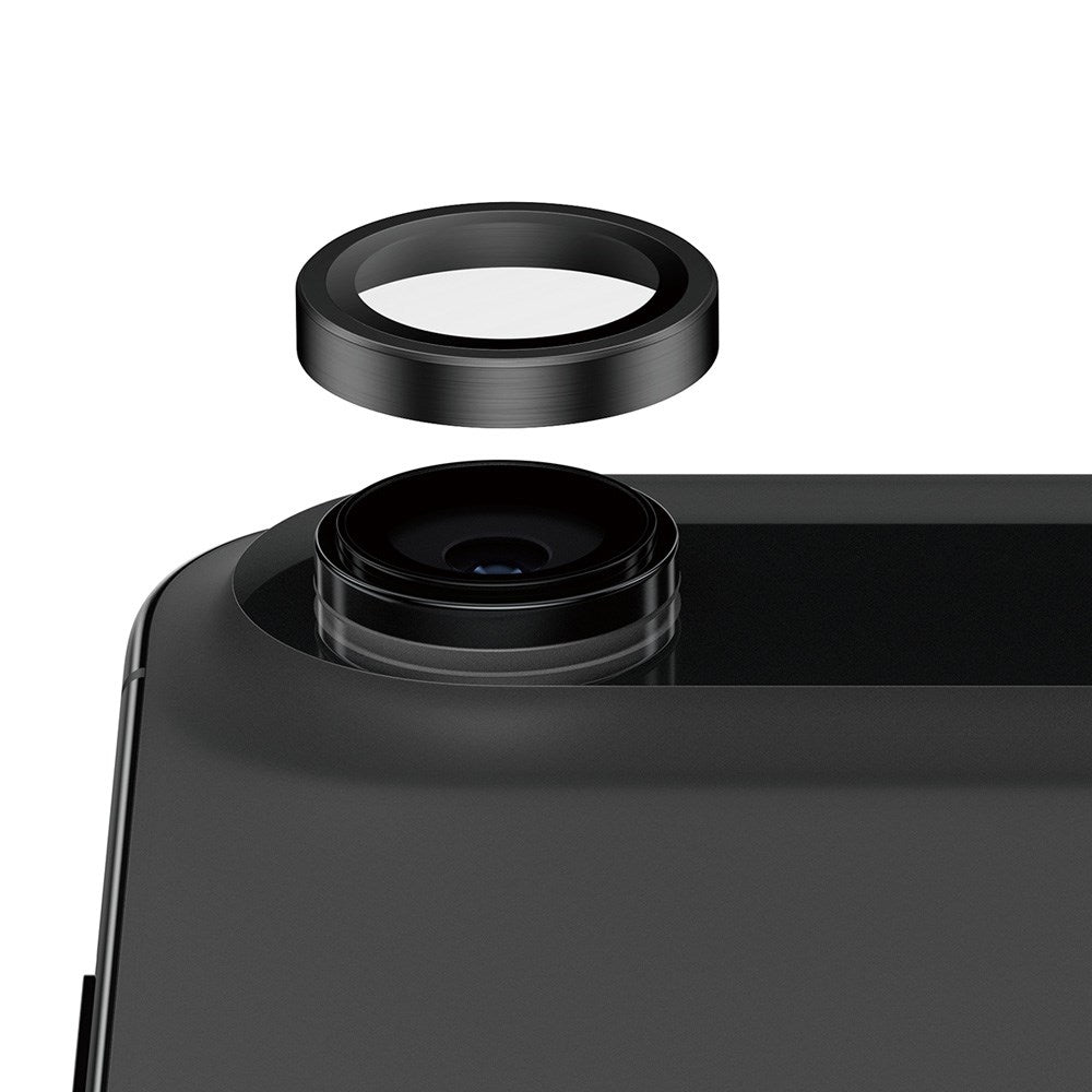 PanzerGlass iPhone Air Ceramic Hoops Kameralinsebeskyttelse m. Installationsramme - Sort