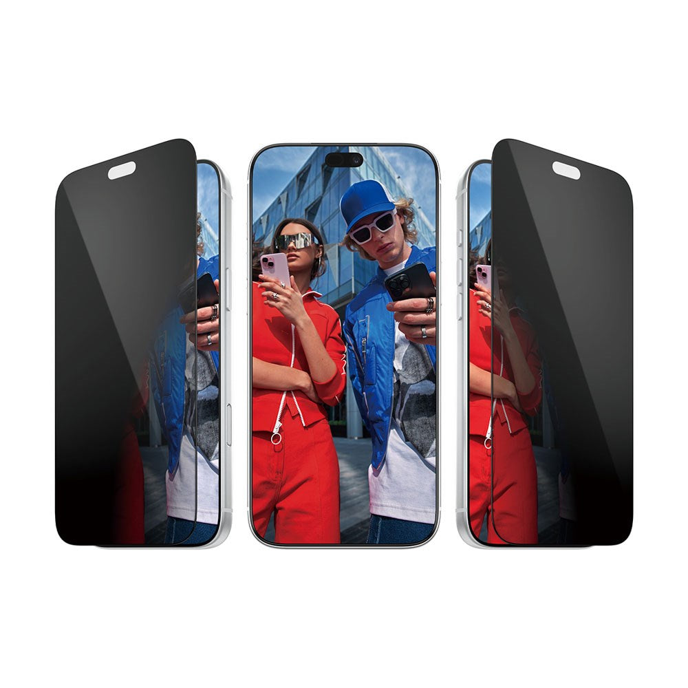 iPhone 18 Pro Max PanzerGlass Skærmbeskyttelsesglas - Ultra Wide Fit m. EasyAligner - Privacy - Gennemsigtig
