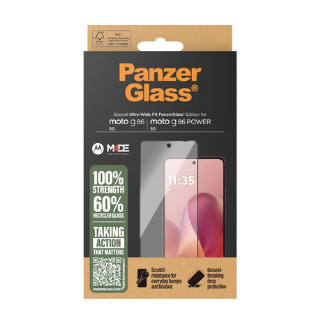 PanzerGlass Motorola Moto G86 / G86 Power Skærmbeskyttelsesglas - Ultra Wide Fit - Gennemsigtig