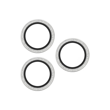 PanzerGlass iPhone 17 Pro / 17 Pro Max / 16 Pro / 16 Pro Max Hoops Kameralinsebeskyttelse m. Installationsramme - Glitter Sølv