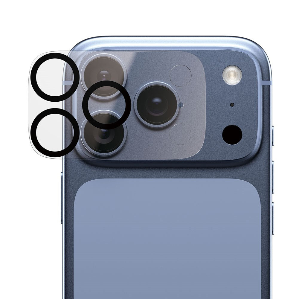 iPhone 18 Pro PanzerGlass PicturePerfect Kameralinsebeskyttelse - Gennemsigtig / Sort