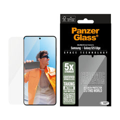 Samsung Galaxy S25 Edge PanzerGlass Ultra Wide Fit Ceramic Skærmbeskyttelse m. EasyAligner - Gennemsigtig
