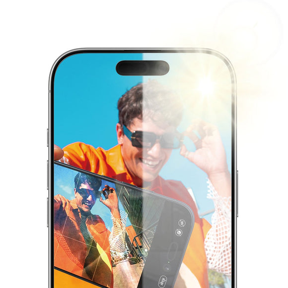 PanzerGlass iPhone 17 / 16 Pro Ultra Wide Fit Skærmbeskyttelse m. EasyAligner - Anti-Reflective - Gennemsigtig