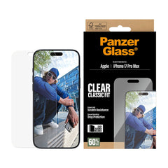 PanzerGlass iPhone 17 Pro Max Skærmbeskyttelsesglas m. EasyAligner - Classic Fit - Gennemsigtig