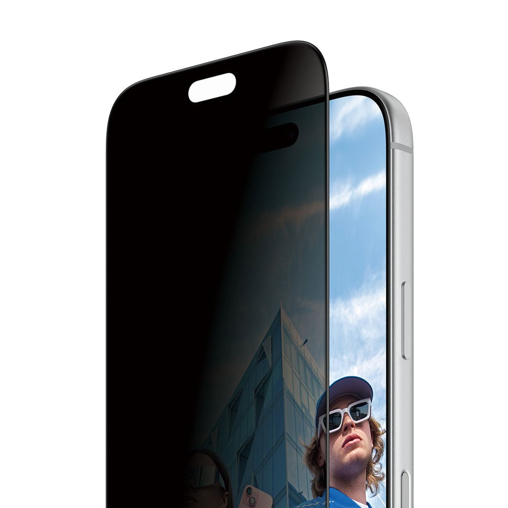 iPhone 18 Pro PanzerGlass Ultra Wide Fit Skærmbeskyttelsesglas m. FastFit In-A-Box - Privacy - Gennemsigtig