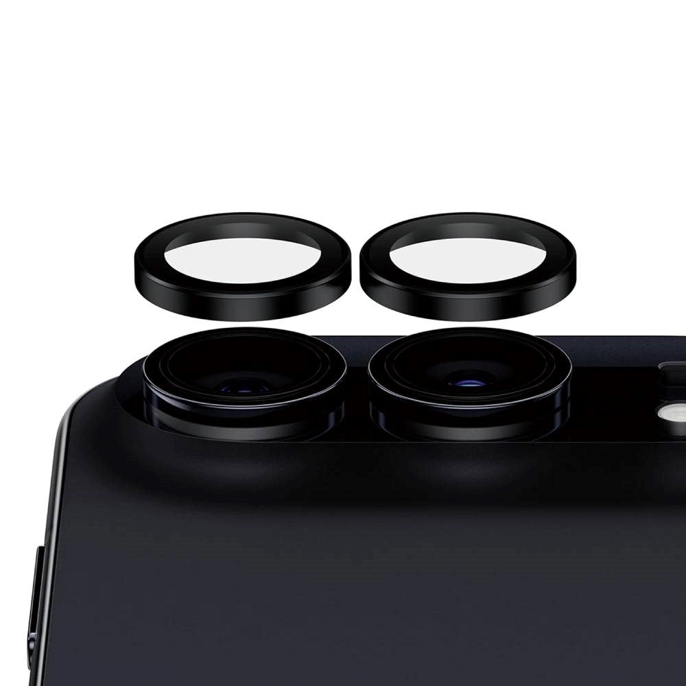 iPhone Duo PanzerGlass Ceramic Hoops Kameralinsebeskyttelse m. Installationsramme - Sort