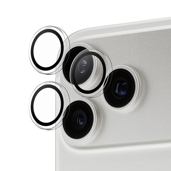PanzerGlass iPhone 17 Pro / 17 Pro Max / 16 Pro / 16 Pro Max Hoops Kameralinsebeskyttelse m. Installationsramme - Gennemsigtig
