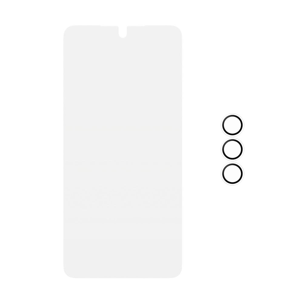 Samsung Galaxy S26 PanzerGlass Hoops 2-in-1 Bundle m. EasyAligner / Skærmbeskyttelse (UWF) / Hoops Kamerabeskyttelse - Gennemsigtig